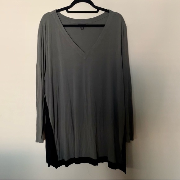 J. Jill Tops - J. Jill Wearever Collection Green and Black Long Sleeve Blouse